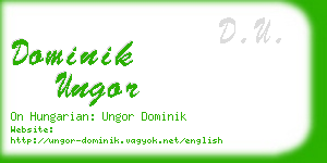 dominik ungor business card